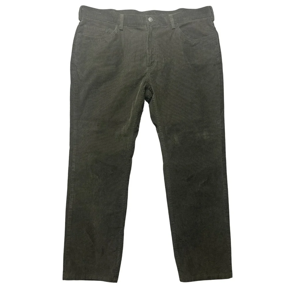 Brooks Brothers Mens Corduroy Pants Khaki‎ Green Straight Fit W40 L30 Preppy